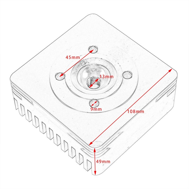 HGC رأس أسطوانة فضي HGC CNC لدراجات السباق 66cc/80cc بمحرك كهربائي - Image 2